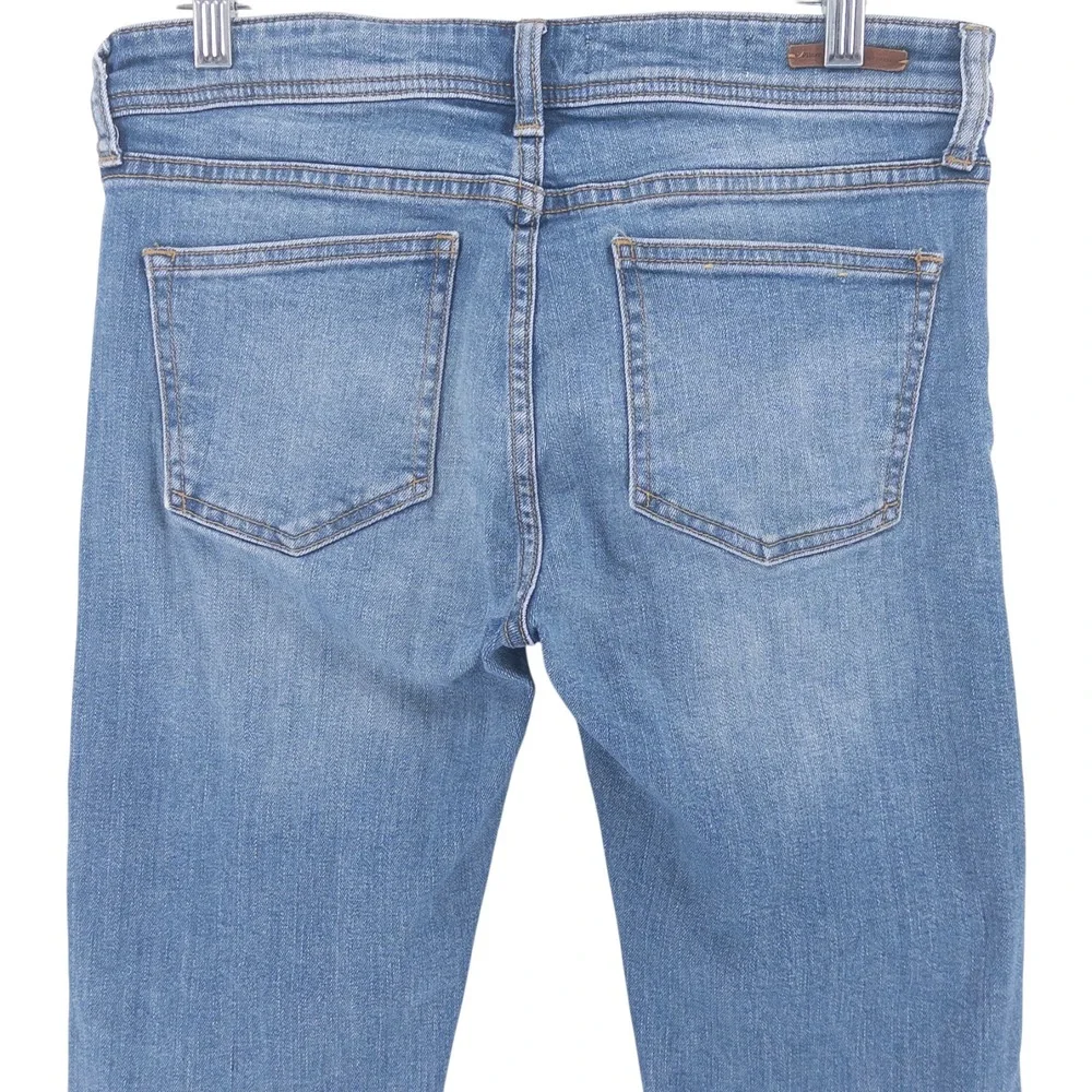 Anthropologie Pilcro Women's Size 27 Slim Straight Jeans Blue Raw Hem 25